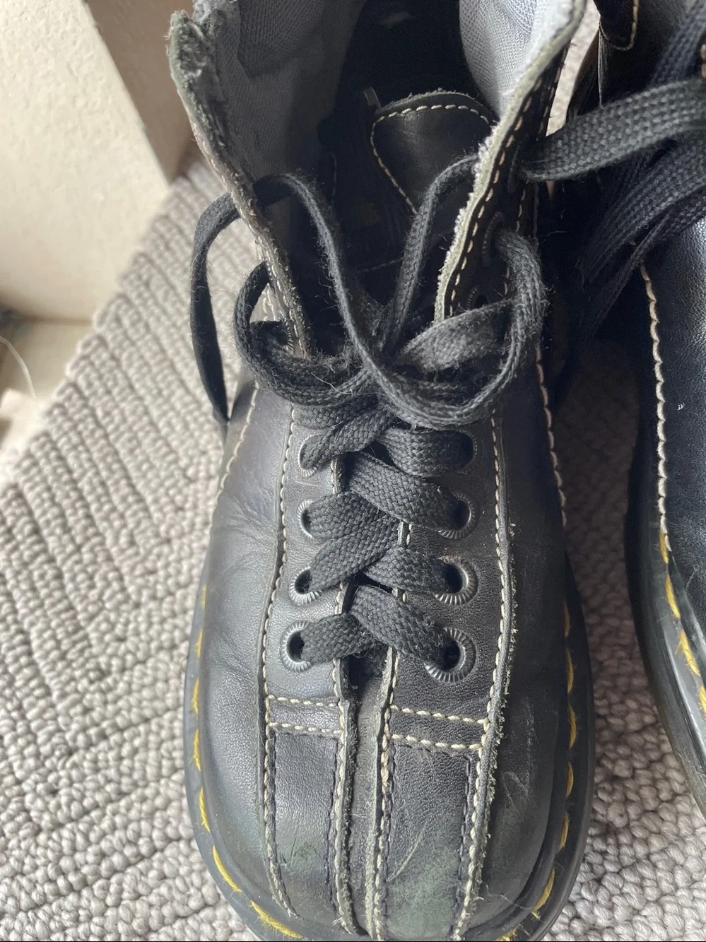 Vintage Doc Dr Martens Chunky Boots Made in England Size 6